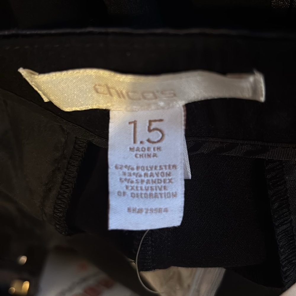 NWT 2-CHICO’s tuxedo Pants size 1.5 = women’s 10 - Picture 9 of 10
